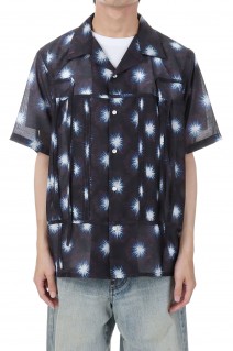 Flower Aloha Shirt(23SSS-7)-Black-