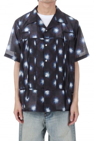 Flower Aloha Shirt(23SSS-7)-Black-