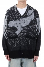 Mohair Border Cardigan(23AW K-2)-Pink & Aqua- | セレクトショップ