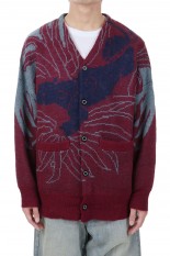 Mohair Border Cardigan(23AW K-2)-Blue & Navy- | セレクトショップ
