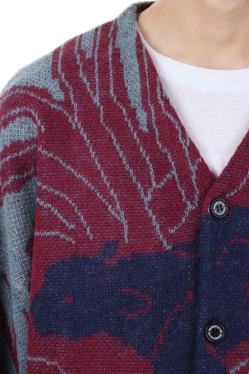 Leopard Mohair Cardigan Knit(23SSK-3)-Burgundy- | セレクトショップ