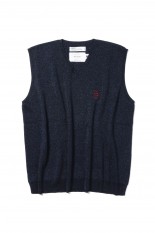 Oversized Lame Knit Vest(23SS	K-7)-Navy-