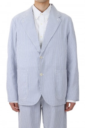 Seersucker Club Jacket - Navy (SUAS318)