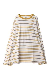 BAGGY TEE L/S COTTON BORDER JERSEY -WHEAT(F471001)