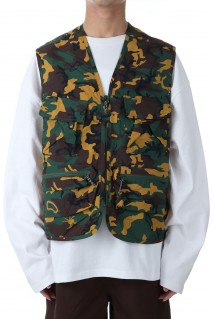 RIVER VEST TASLAN NYLON -WOODLAND CAMO(F441004)