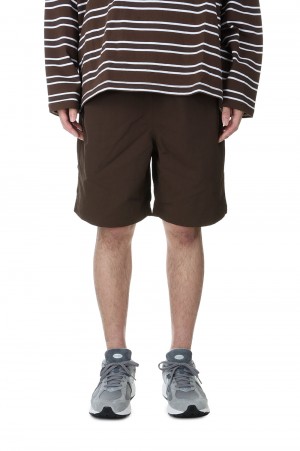 COZY SHORTS TASLAN NYLON -BROWN(F441007)