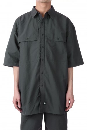 RIVERSHIRTS S/S Re;CONHny®TASLANRIPNYLON -CHARCOAL GRAY(F491003)