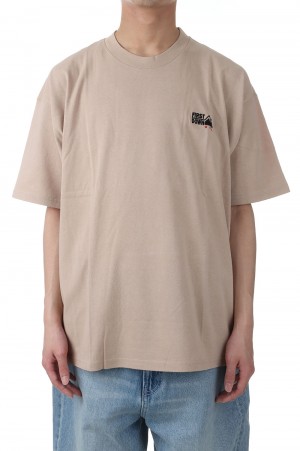 LOGO S/S TEE COTTON JERSEY -SAND(F401004)
