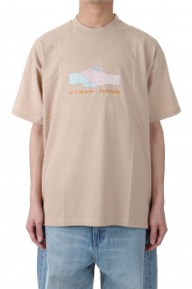 S/S TEE #1 COTTON JERSEY -SAND(F401005)