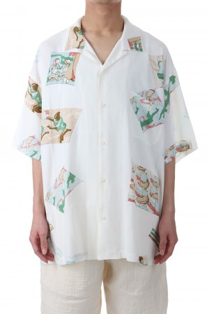 ALOHA SHIRT AWA ODORI with TENUGUI&UCHIWA  / GREEN (PC-024-2166)