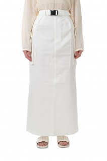 Cotton nylon dump military skirt -WHITE (PS23-SK01)