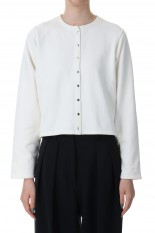 French terry cardigan -WHITE (PS23-CS02)