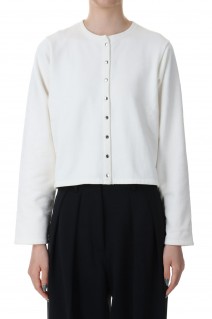 French terry cardigan -WHITE (PS23-CS02)