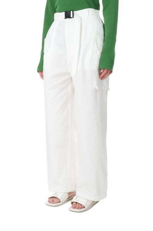 Cotton nylon dump military pants -WHITE (PS23-PT07) | セレクト