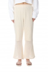 Basket mesh flared pants -IVORY (PS23-CS16)