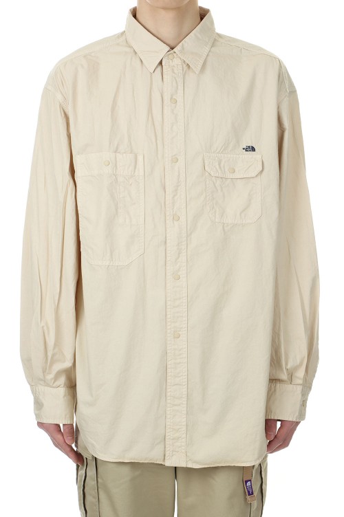 Lightweight Twill Big Work Shirt - Sand Beige (NT3304N) | セレクト