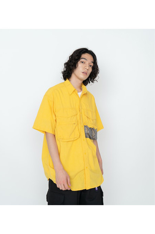 Polyester Linen Field H/S Shirt - Yellow (NT3320N) | セレクト
