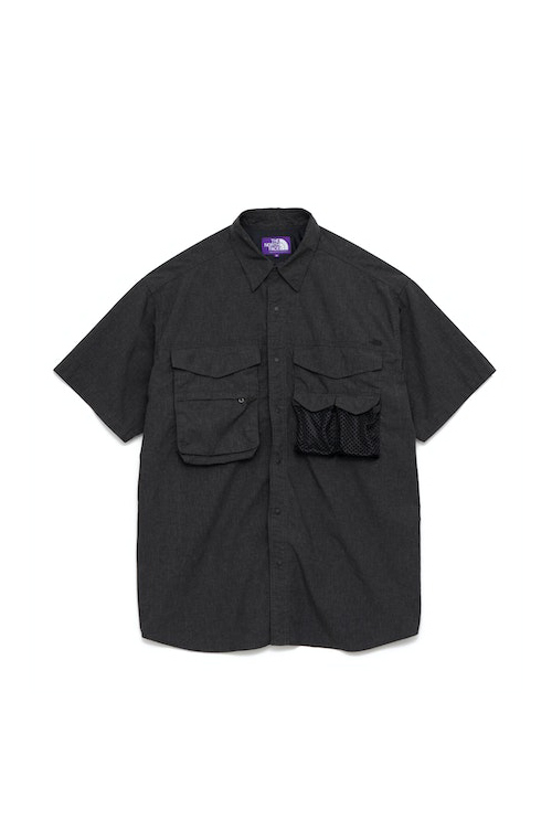 Polyester Linen Field H/S Shirt - Black (NT3320N) | セレクト