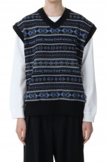 GORE-TEX INFINIUMTM Fair Isle Vest -BLACK(NT6301N)