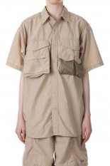 Polyester Linen Field H/S Shirt -BEIGE(NT3320N)