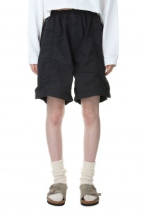 Polyester Linen Field Shorts -BLACK(NT4304N)