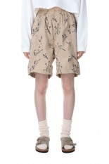 Polyester Linen Field Shorts -BEIGE(NT4305N)