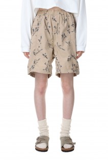 Polyester Linen Field Shorts -BEIGE(NT4305N)