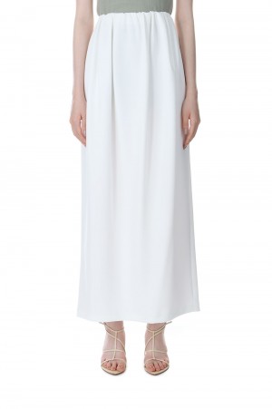 Waist Volume Tuck SK -WHITE(460GSL81-0150)