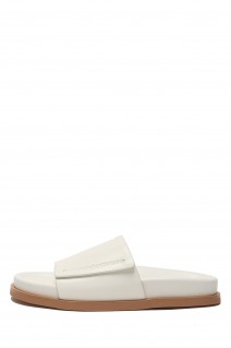 Leather Slide Sandals -WHITE (12311001)