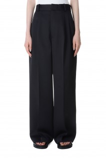 Doubletuck Satin Trousers -BLACK (12310715)