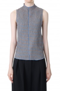 Shirring Check Tops (12310611)