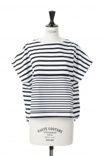 Dry touch jersey border wide top - WHITE/BLACK(19RCSTOP-06C)