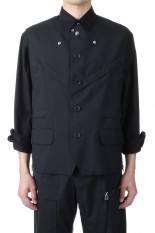 K-2B FARMERS VEST(23S0083)-BLACK-