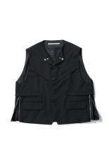 K-2B FARMERS VEST(23S0083)-BLACK-
