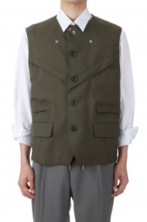 K-2B FARMERS VEST(23S0083)-KHAKI-