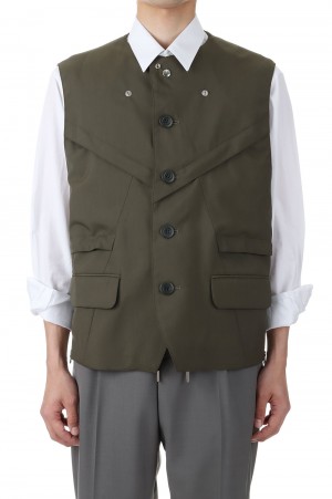 K-2B FARMERS VEST(23S0083)-KHAKI-