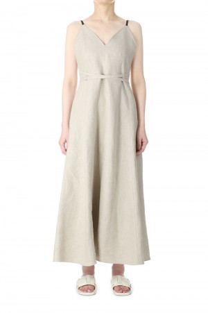 Linen Flare Camisole Dress(E23SS/D-02/01)
