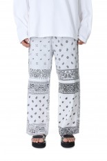 circa make bandana patchwork pants -WHITE(cm23ss-10)