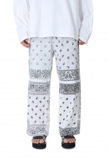 circa make bandana patchwork pants -WHITE(cm23ss-10)