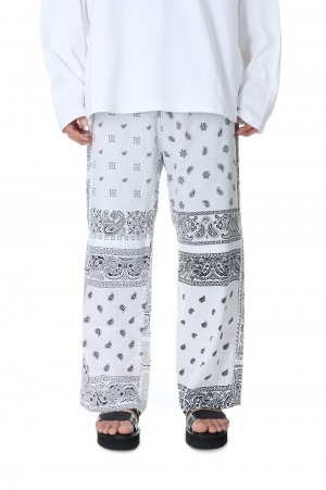 circa make bandana patchwork pants -WHITE(cm23ss-10)