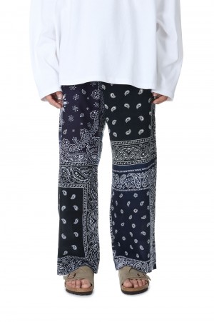 circa make bandana patchwork pants -WHITE(cm23ss-10)