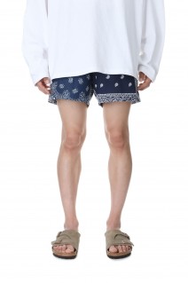 circa make bandana patchwork shorts-WHITE(cm23ss-12)