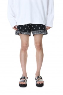 circa make bandana patchwork shorts-WHITE(cm23ss-12)