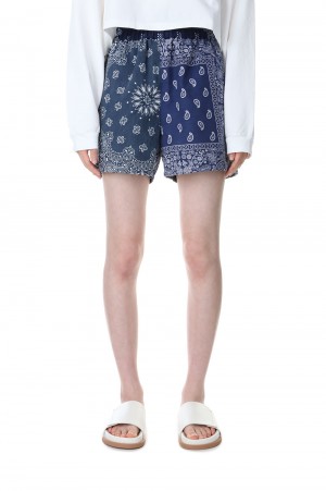 circa make bandana patchwork shorts -WHITE(cc23ss-46)