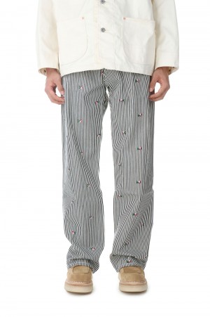 Rinse Stripe Denim Pixel Relaxed Jeans Suisen M(FD55DP4066J1)
