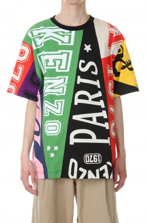 Nautical Kenzo Flags Oversized Tee (FD55TS4494SY)