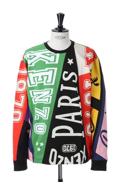 Nautical Kenzo Flags Oversized LS Tee (FD55TS4484SY