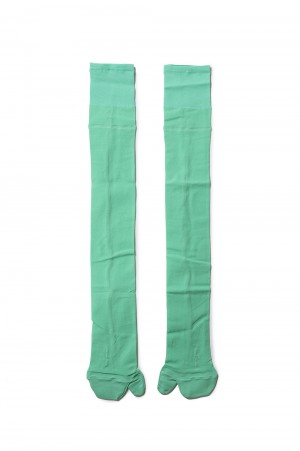 Bamboo Motif Sheer Tabi Socks -Mint Green (MM23SS-AC315)