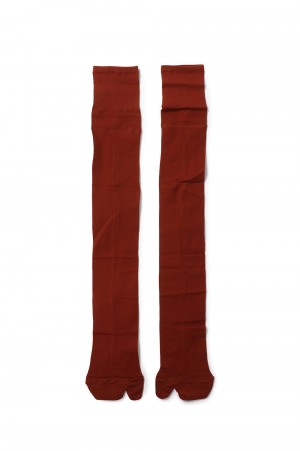 Bamboo Motif Sheer Tabi Socks -BROWN (MM23SS-AC315)
