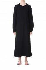 back open long sleeve dress T -Black (TS0704-SS23)